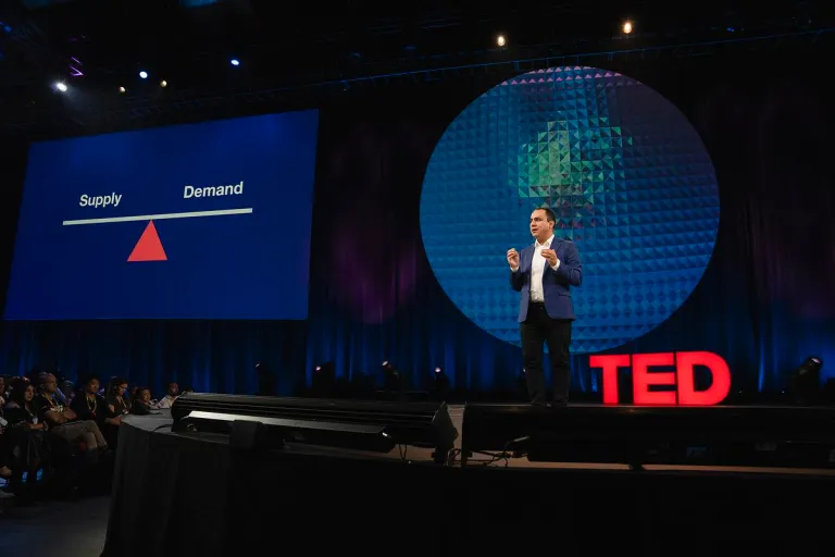 Faisal Al Mutar speaking at TED